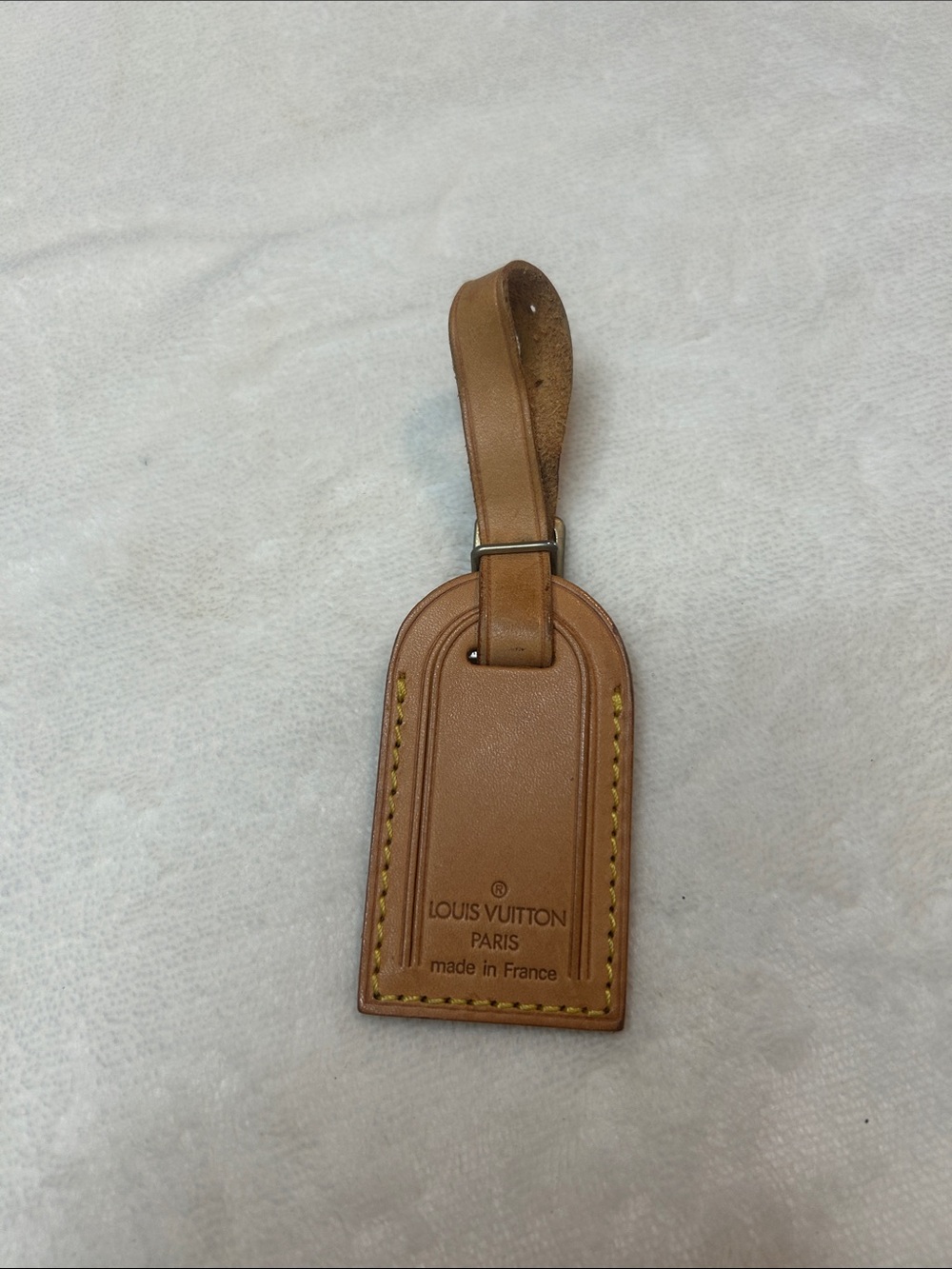 Louis Vuitton Brown Leather Luggage Tag